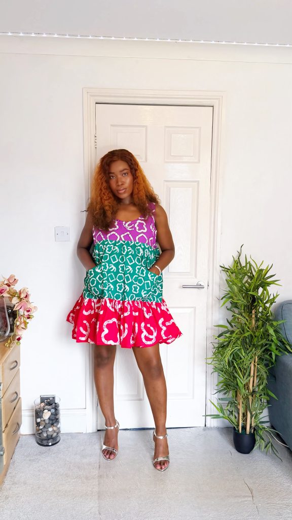 Multicolor Ankara Tiered Mini Dress