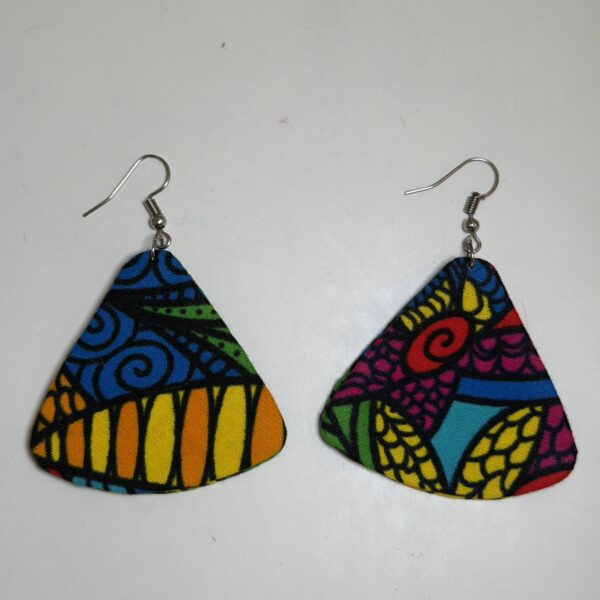 Multicolour African Print Headband, Bangle, Earring Set - Image 4