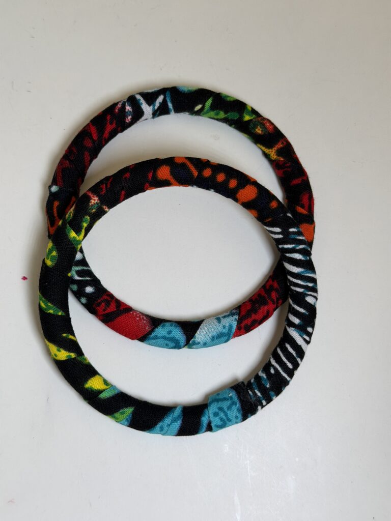 Multicolour African Print Headband, Bangle, Earring Set