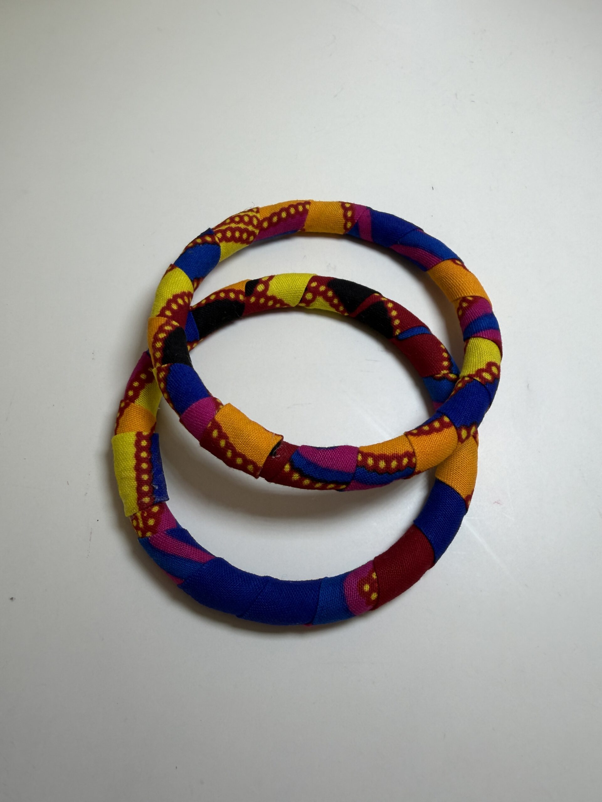Multicolour African Print Headband, Bangle, Earring Set - Image 3