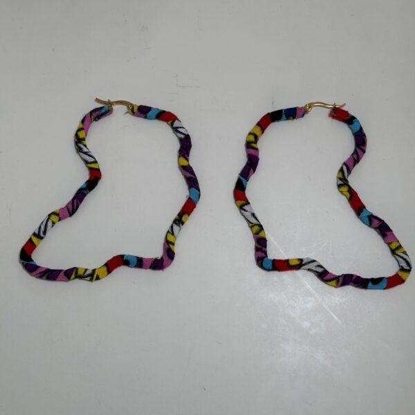 Multicolour African Print Headband, Bangle, Earring Set - Image 3