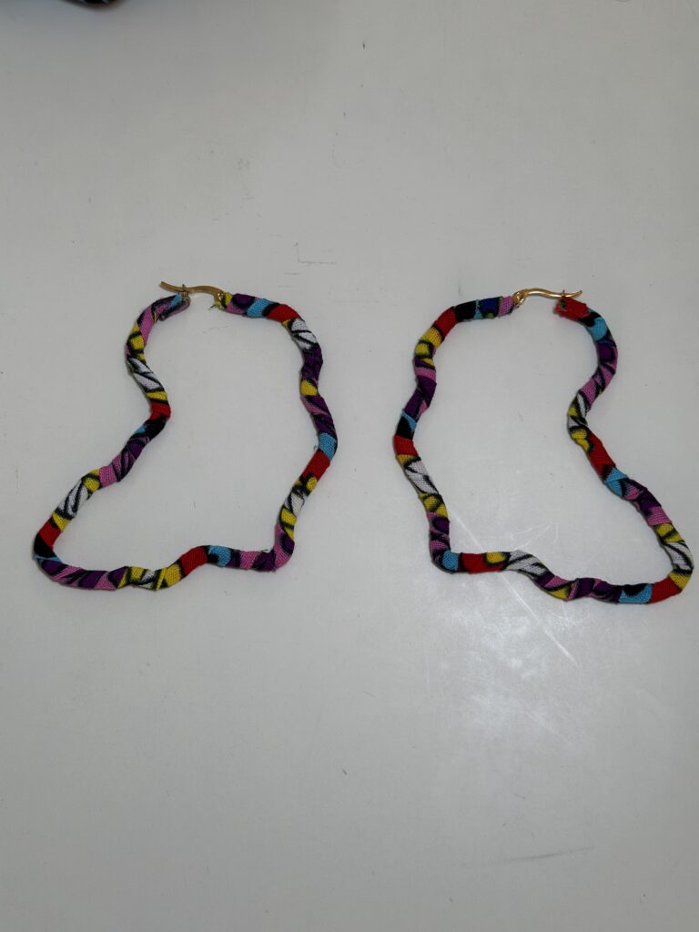 Multicolour African Print Headband, Bangle, Earring Set