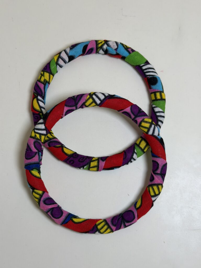 Multicolour African Print Headband, Bangle, Earring Set