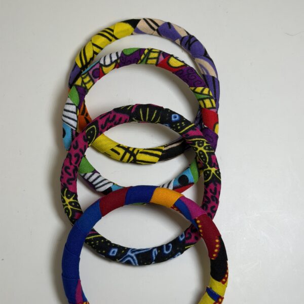 Multicolour African Print Headband & Bangle Set - Image 2