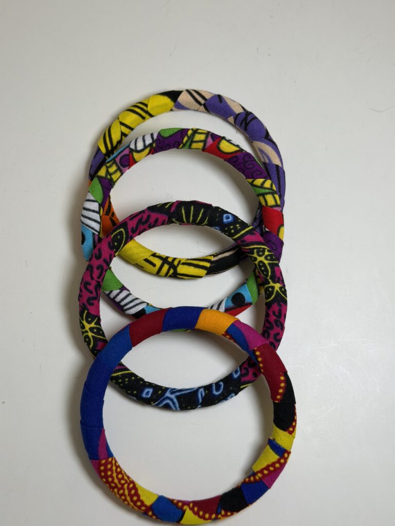 Multicolour African Print Headband & Bangle Set