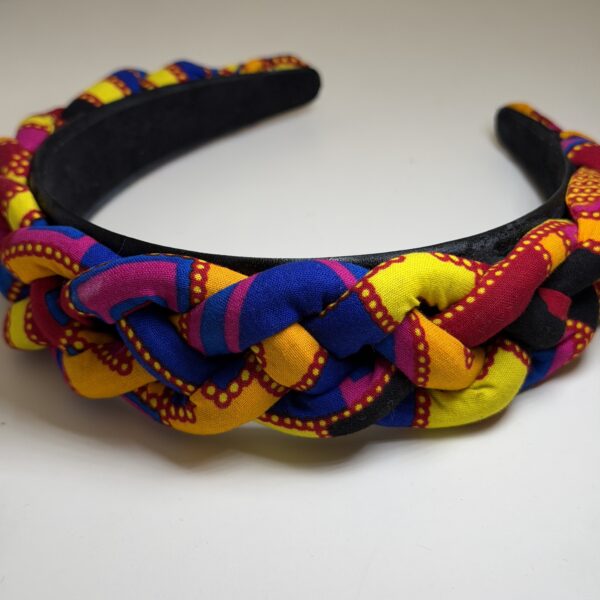Multicolour African Print Headband & Bangle Set - Image 3